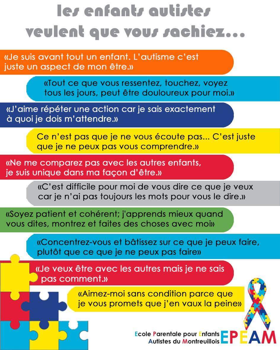 Les enfants autistes veulent que vous sachiez&nbsp;…